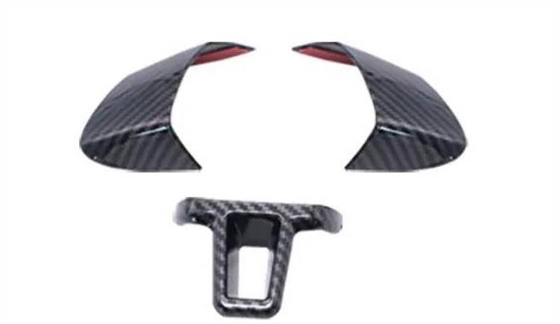 Interieurleisten Für Golf 6 Für MK6 Für Passat B7 Für Sharan Für Polo Für Jetta Für Tiguan Für Caddy Für Touran Auto Lenkrad Abdeckung Trim Interieur Zubehör(A 3pcs) von SANCAK