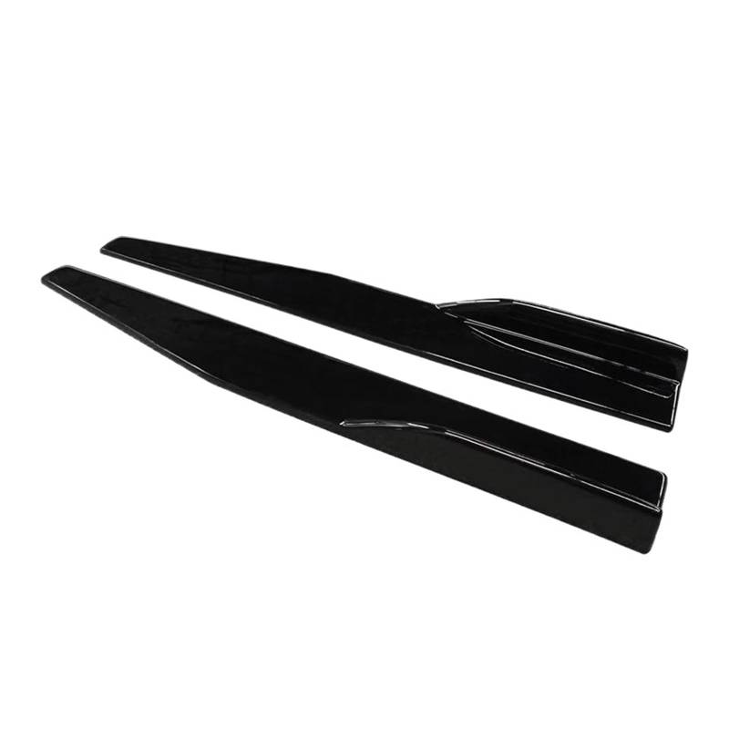 Seitenschweller Autozubehör Seitenschweller Stoßstangendiffusor Spoiler Schürzen Flügel Verlängerungen 75CM Carbon Fiber Look Für TT 2004-2019 2016 2017 Diffusor(Gloss Black) von SANCAK