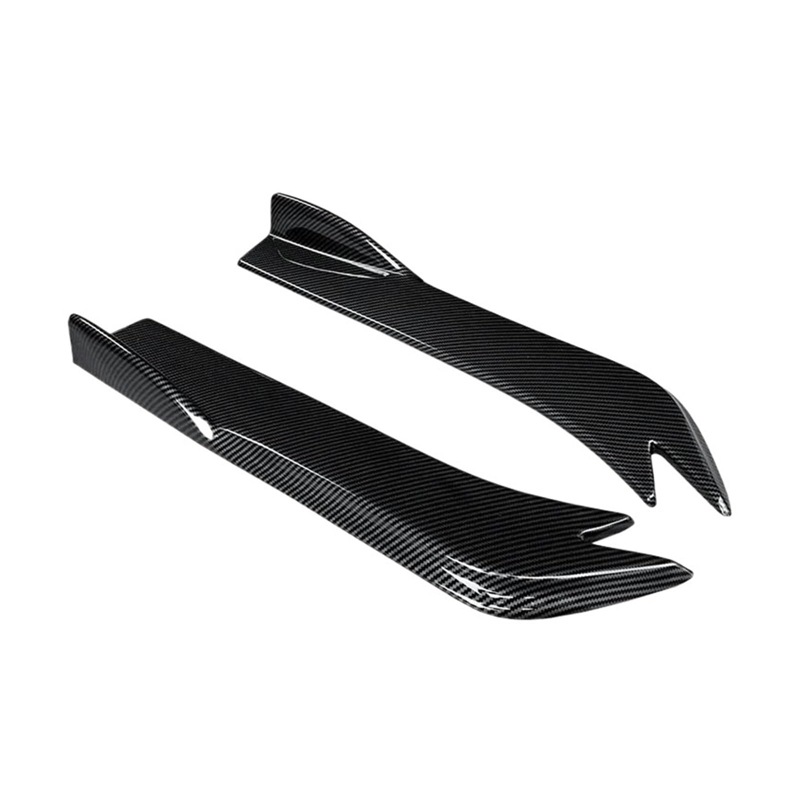 Seitenschweller Für Benz Für C-Klasse W204 C63 2007-2014 Auto Heckstoßstange Splitter Schürzen Kofferraumlippe Spoiler Canard Flügel Diffusor Wickelwinkel Diffusor(Kohlefaser-Optik) von SANCAK