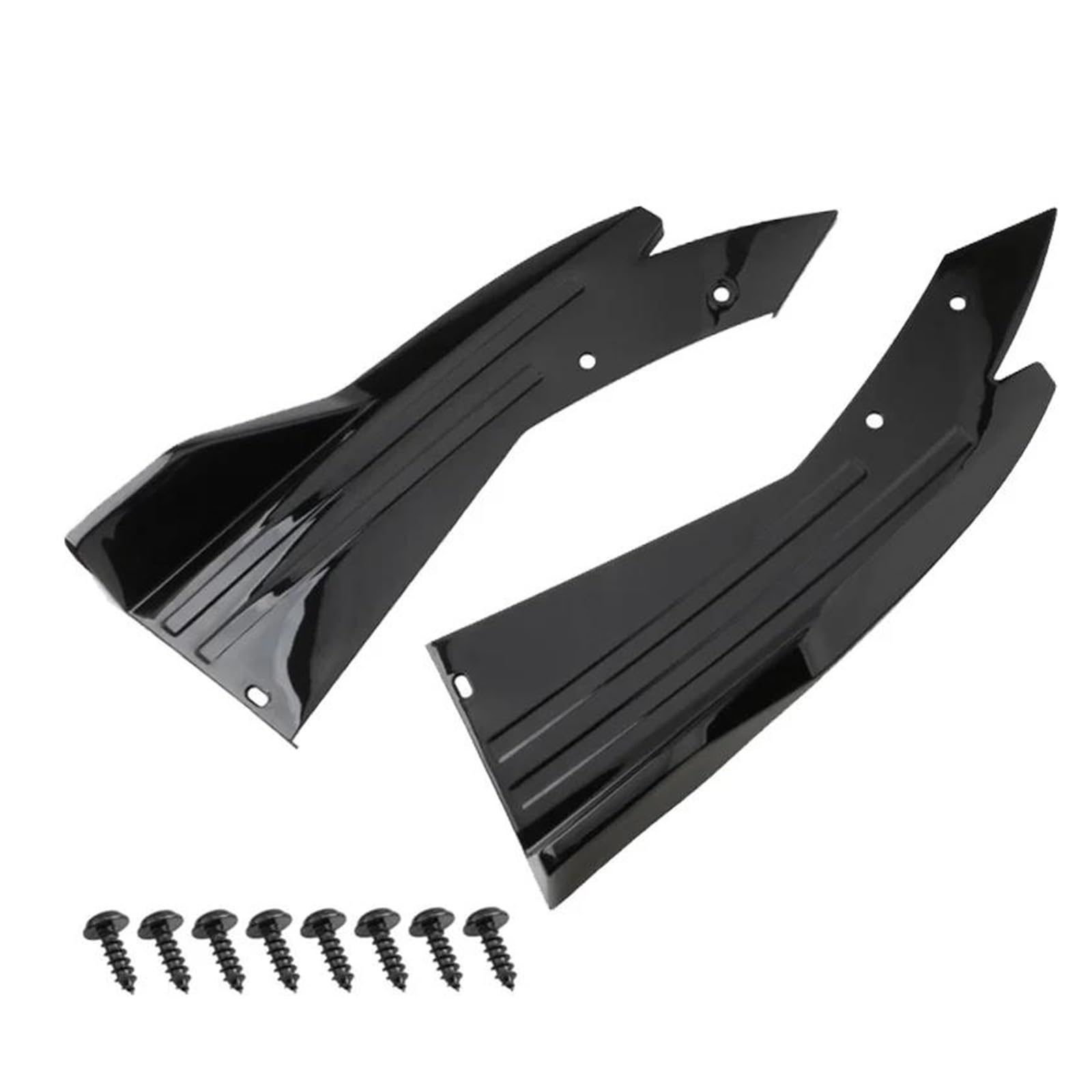 Seitenschweller Paar Universal Seitenschweller Wrap Angle Splitter Auto Heckspoilerlippe Carbon Fiber Wing Trim Schutz Anti-Crash-Diffusor Diffusor(2pcs Black) von SANCAK