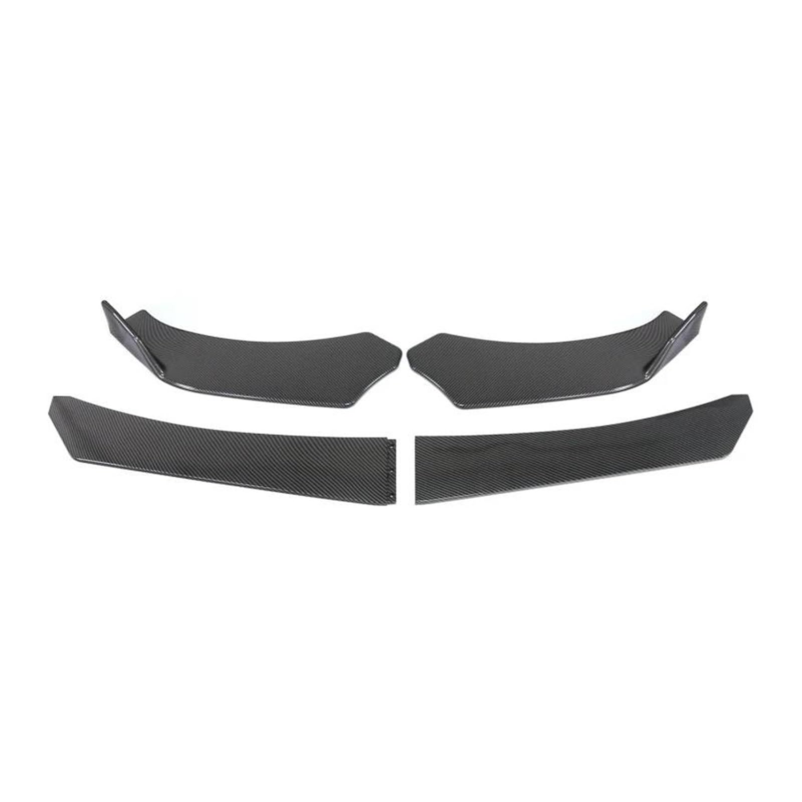 Spoilerlippe Frontspoiler 4/5PCS Universal Auto Vorderen Stoßfänger Lip Body Kit Spoiler Canard Splitter Diffusor Carbon Faser Für Auto-Frontspoiler(4PC Carbon Fiber) von SANCAK