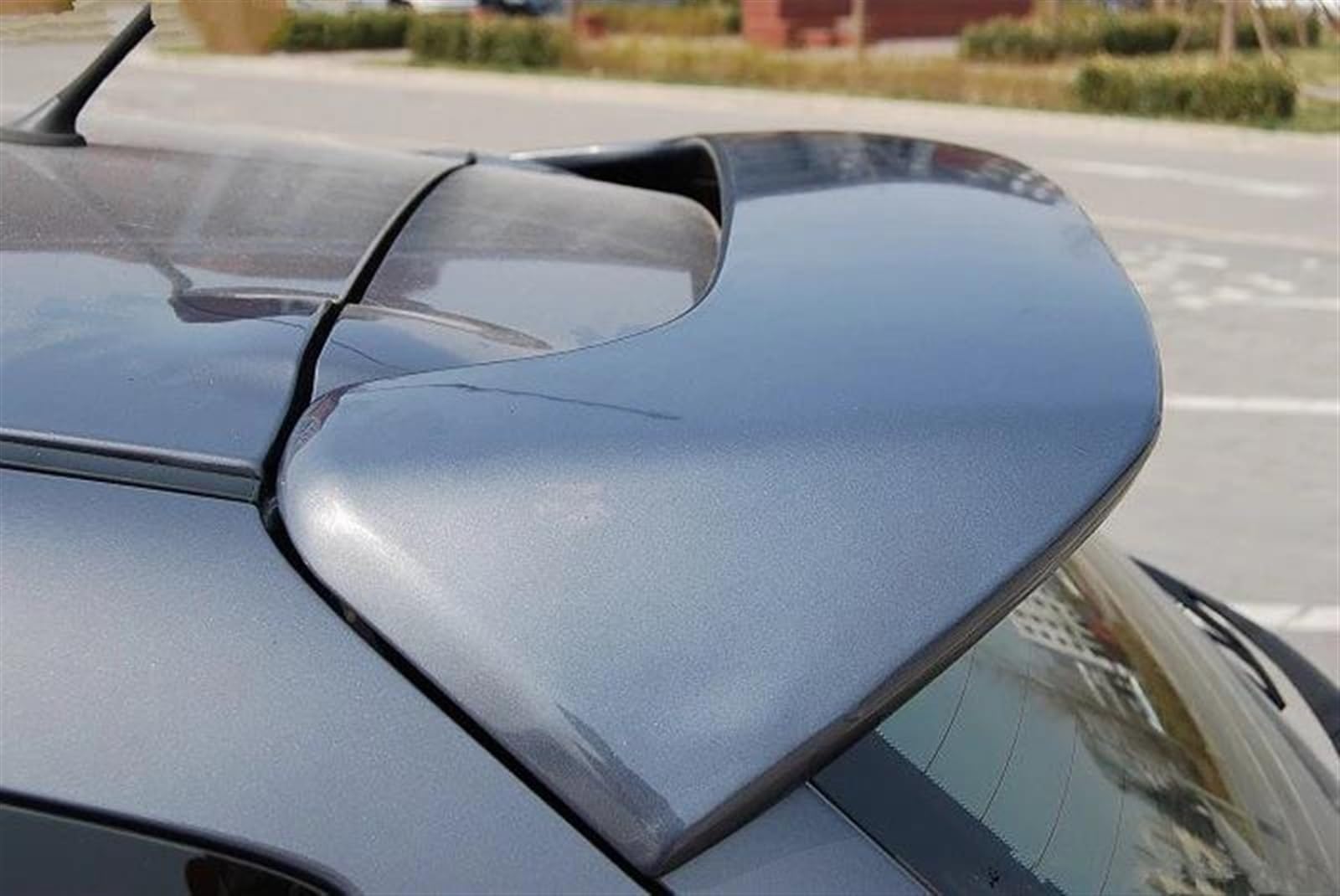 HeckflüGel Auto-Spoiler Auto Dekoration Unlackiert Heckspoiler ABS Material Dach Schwanz Flügel Für Mazda 3 Schrägheck 2008 2009 2010 2011 2012 Flügelspoiler(Farbe:Bright Black) von SANDNE