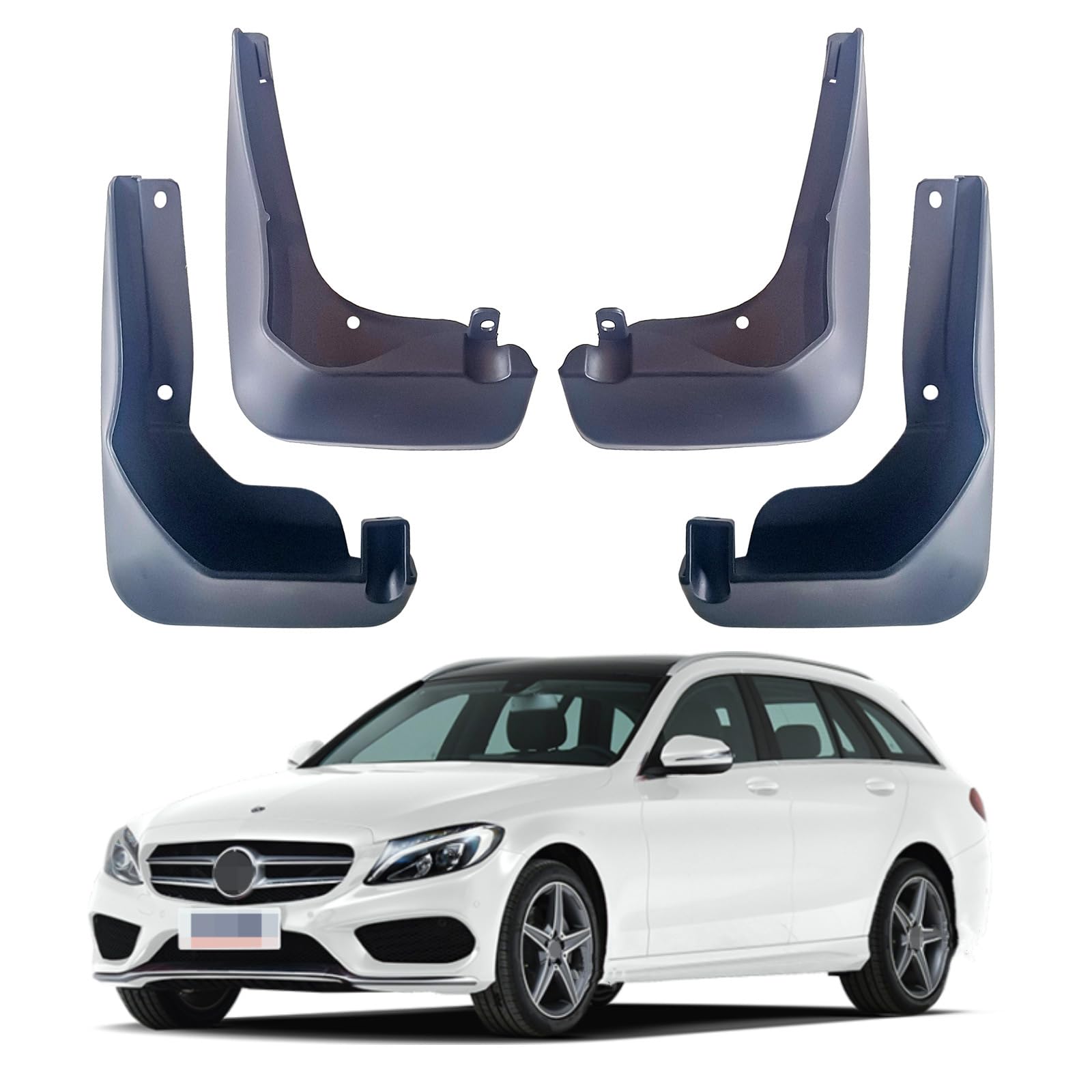 Auto Fender für Mercedes-Benz C-class Coupe (C204) 2011-2015, Auto Schmutzfänger Auto Mudguard Schlammklappen Kotflügel Spritzschutz Autozubehör von SANNIS