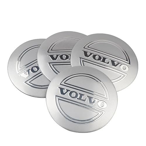 SANNIS 4 Stück Radnabenkappen für Volvo 56mm, Felgendeckel Felgenkappen Nabenkappen Nabendeckel Radnabenabdeckung Radnabendeckel Reifen Felgen Aufkleber,C von SANNIS