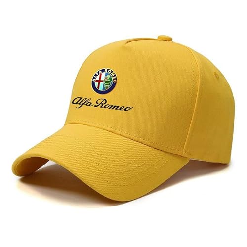 SANNITOU Baseball Cap Herren und Damen Verstellbare Baseballkappe für Alfa Romeo Giulia Stelvio Sportiva Mito Giulietta Einheitsgröße Sonnenmütze Basecap mit Auto-Logo,OneSize-A von SANNITOU