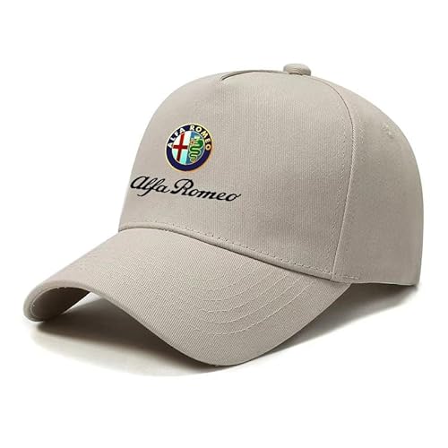 SANNITOU Baseball Cap Herren und Damen Verstellbare Baseballkappe für Alfa Romeo Giulia Stelvio Sportiva Mito Giulietta Einheitsgröße Sonnenmütze Basecap mit Auto-Logo,OneSize-D von SANNITOU