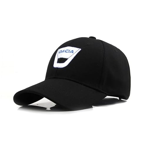 SANNITOU Baseball Cap Herren und Damen Verstellbare Baseballkappe für Dacia Einheitsgröße Sonnenmütze Basecap mit Auto-Logo,OneSize-Black von SANNITOU