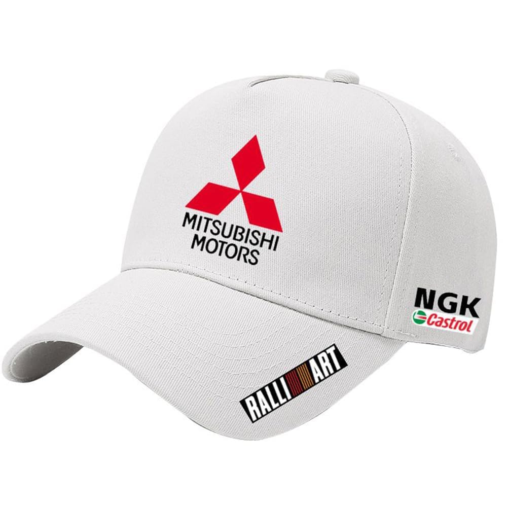 SANNITOU Baseball Cap Herren und Damen Verstellbare Baseballkappe für Mitsubishi Einheitsgröße Sonnenmütze Basecap mit Auto-Logo,OneSize-D von SANNITOU