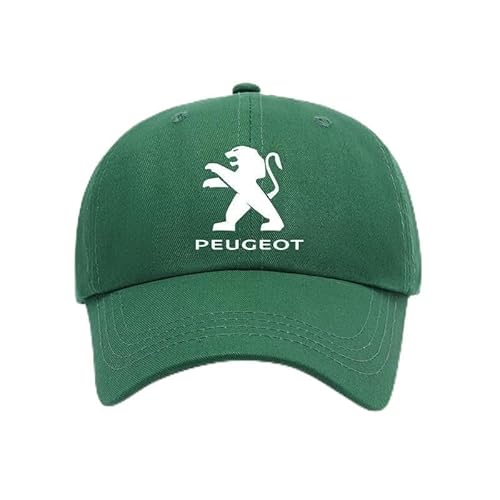 SANNITOU Baseball Cap Herren und Damen Verstellbare Baseballkappe für Peugeot 2008 206 207 3008 301 307 308 4008 RCZ Einheitsgröße Sonnenmütze Basecap mit Auto-Logo,OneSize-A von SANNITOU