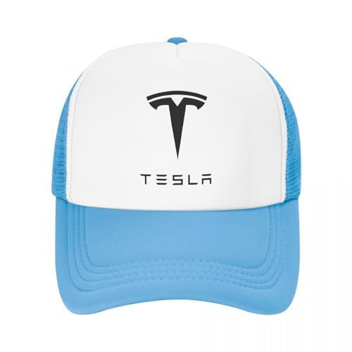 SANNITOU Baseball Cap Herren und Damen Verstellbare Baseballkappe für Tesla Einheitsgröße Sonnenmütze Basecap mit Auto-Logo,OneSize-Blue von SANNITOU