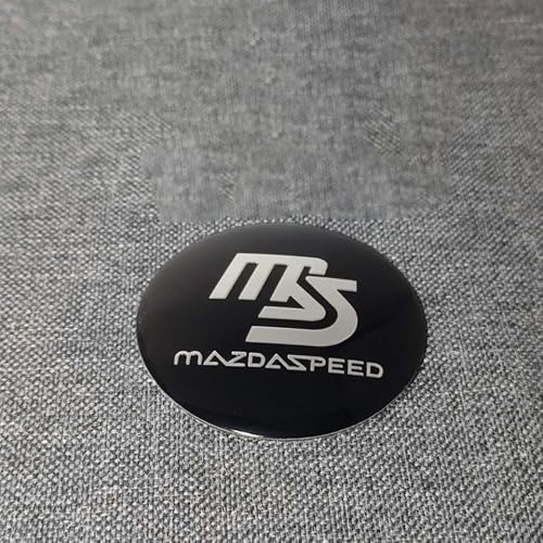 4 Stück Nabendeckel Aufkleber für Mazda M6 3M3 Axela 56mm 65mm,Nabenkappen Abzeichen Sticker Auto Radnabenkappen Aufkleber Felgen Aufkleber Dekorationsaufkleber,65mm-Black von SANQIUTOU