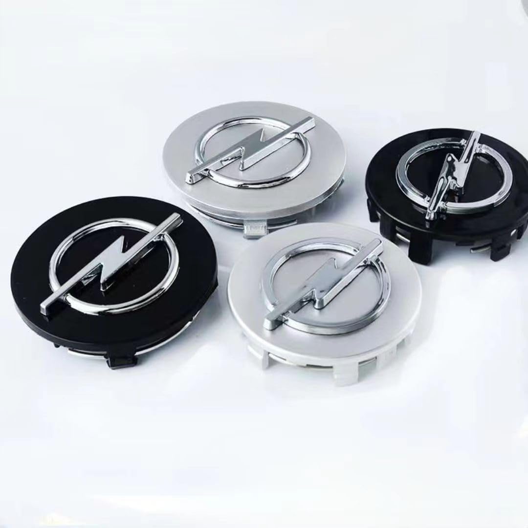 4 Stück Nabendeckel Radnabenkappen für Opel Astra K 2015-2019 58mm 64mm,Felgendeckel Autonaben Kratzfest und Wasserdicht Radnaben Auto Zubehör,64mm-Black von SANQIUTOU