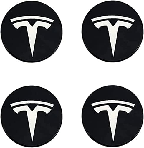 SANQIUTOU 4 Stück Nabendeckel Aufkleber für Tesla Model 3 X S 56MM,Nabenkappen Abzeichen Sticker Auto Radnabenkappen Aufkleber Felgen Aufkleber Dekorationsaufkleber,G von SANQIUTOU