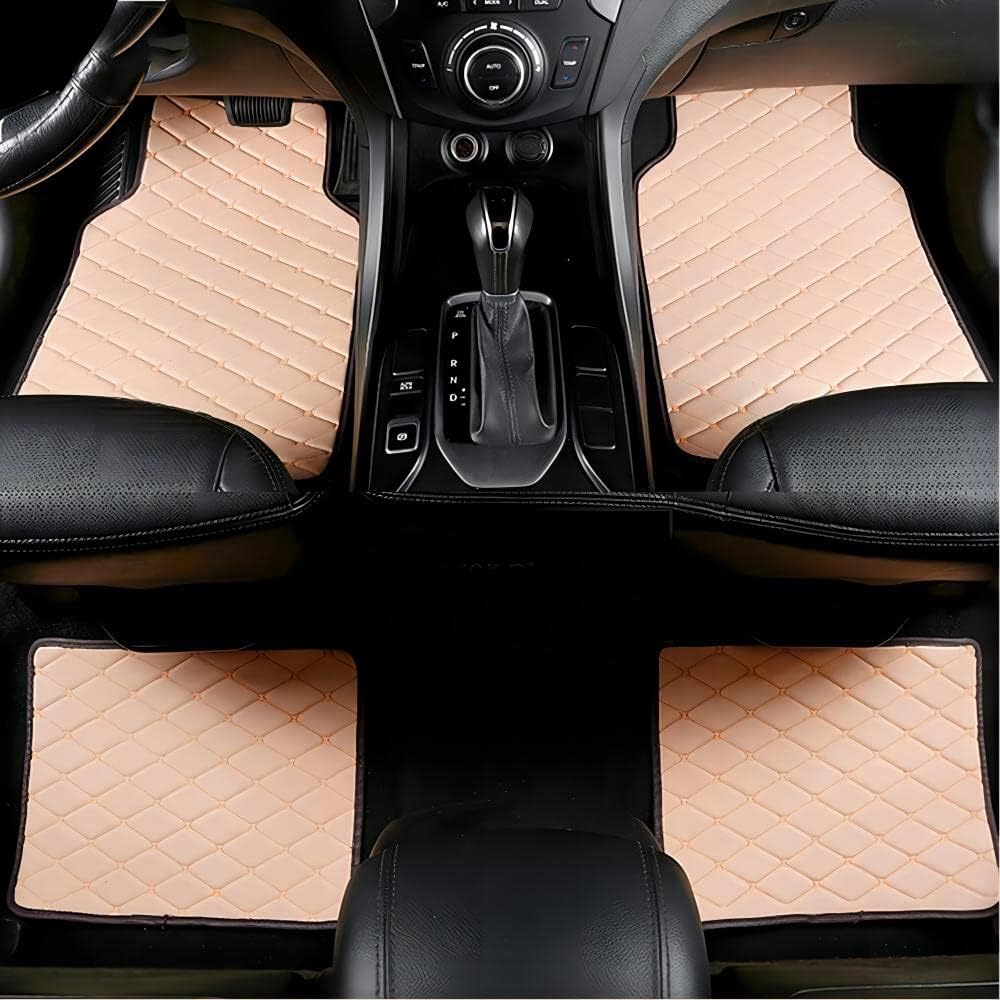 SANQIUTOU Fußmatten Auto Nach Maß Fussmatten für Toyota Land Cruiser 5seats 2010-2014 2015, Passgenau rutschfest Allwetter Auto Teppiche Deko,Beige von SANQIUTOU