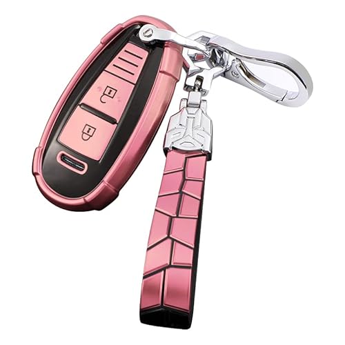 SANRILY Armor-Style Schlüsselanhänger Cover für Suzuki Swift Kizashi SX4 Vitara Jimny Keyless Full Protection Schlüsselhülle Schlüsselhülle mit Schlüsselanhänger Rosa von SANRILY