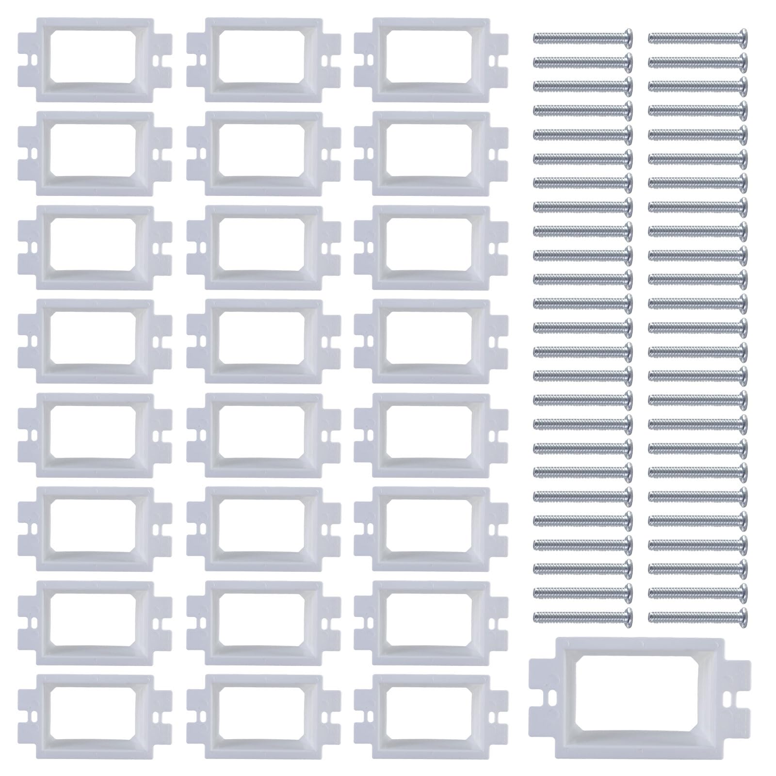 30 Set elektrische Kastenverlängerungen mit Schrauben, sichere elektrische Verlängerung, Mehrzweck, für Einzelgang-Netzschalter, Buchsen von SANRLO