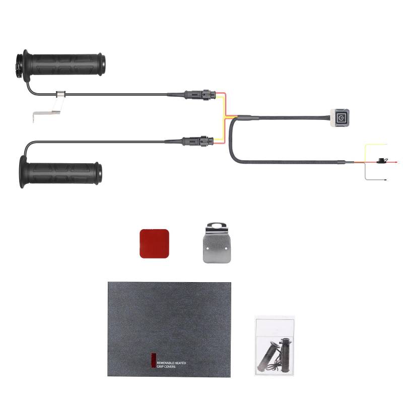 SANRLO Beheizte Griffe aus Nitrilkautschuk mit 5+1 Temperatureinstellungen und Memory-Funktion für Motorräder, energieeffiziente Designs von SANRLO
