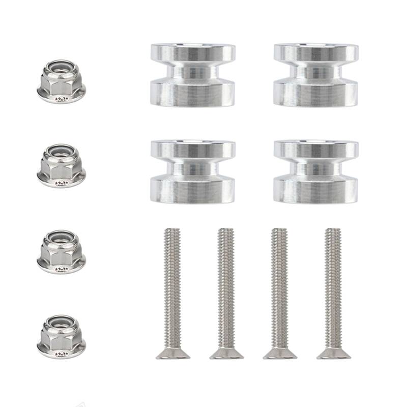 SANRLO Schnellfreisetzungsmotorrad Schwanzkasten Basispads Aluminiumlegierung Gepäckträger Adapter 4 Pack von SANRLO