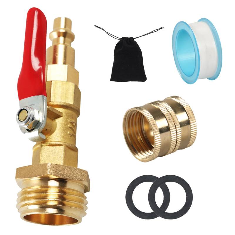 SANRLO Überwinterungs Ausblasadapter Sprinkler Überwinterungs Ausblasadapter Mit 1/4'' Schnellanschlussstecker Und 3/4" Gewinde von SANRLO