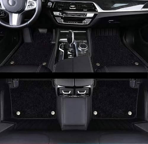 Doppelschicht Nach Maß Auto FußMatten für Audi A3 Sedan (8Y) 2020-, Allwetter Fussmatten Set Polster Schutz rutschfeste Leder-Bodeneinlagen,C von SANSANS