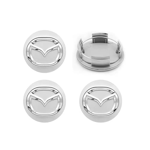 4 Stück Auto Radnabenkappen für Mazda CX-7 3 5 6 8 56mm, Nabendeckel Felgendeckel Wasserdicht Staubdicht Radmittenabdeckung für Dekoration von Automobilen Rad,B-Longlegs von SANSHAOS