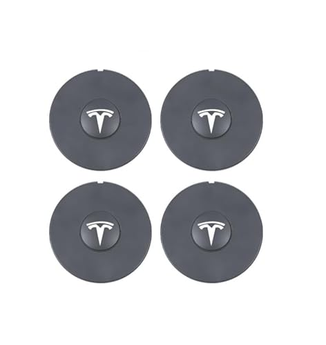 SANSHAOS 4 Stück Auto Radnabenkappen für Tesla Modell 3 Highland 2024,Nabendeckel Felgendeckel Wasserdicht Staubdicht Radmittenabdeckung für Dekoration von Automobilen Rad,White von SANSHAOS