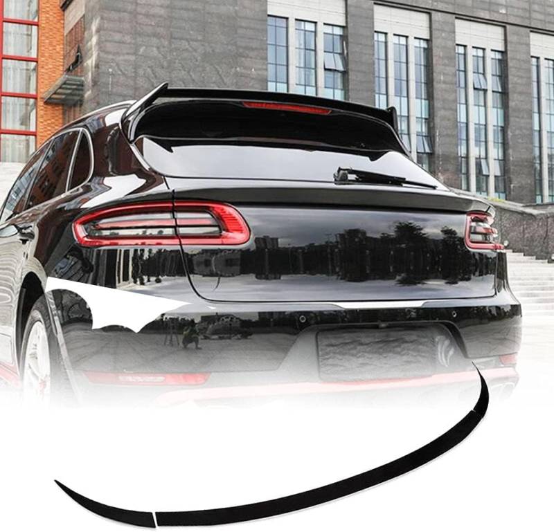 Heckspoiler für Porsche Macan SUV 4 Portes 2014-2019,ABS Material Spoiler Auto Heckflügel Dachspoilerflügel Heckflügel Lippe Auto Tuning von SANSHAOS