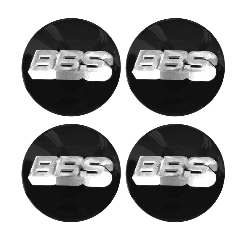 SANSHAOS Radnabenabdeckung Aufkleber Logo Radnabenkappen Zentralabdeckung Abzeichen für BBS 56MM 60MM 65MM 70MM 80MM, Nabendeckel Staubdicht Wasserdicht, 4 Stück,D-56MM von SANSHAOS