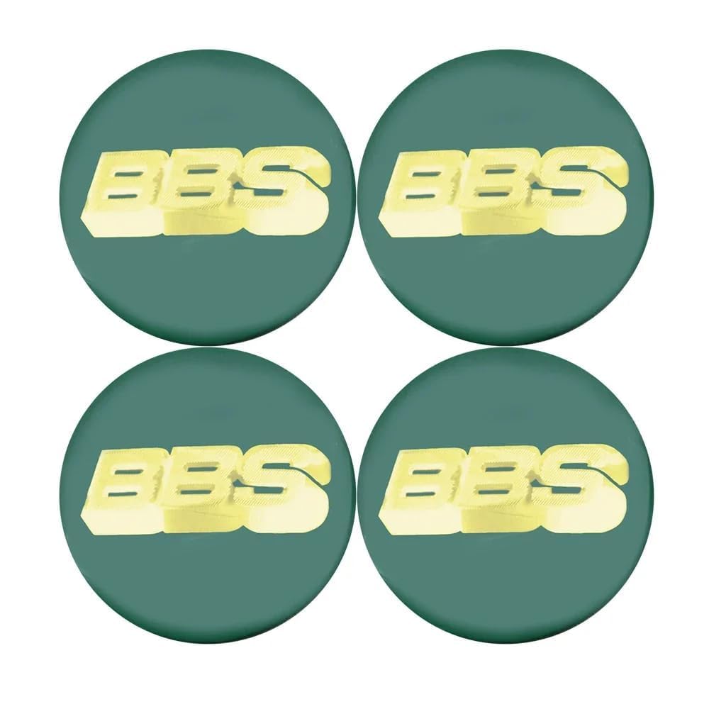 SANSHAOS Radnabenabdeckung Aufkleber Logo Radnabenkappen Zentralabdeckung Abzeichen für BBS 56MM 60MM 65MM 70MM 80MM, Nabendeckel Staubdicht Wasserdicht, 4 Stück,E-60MM von SANSHAOS