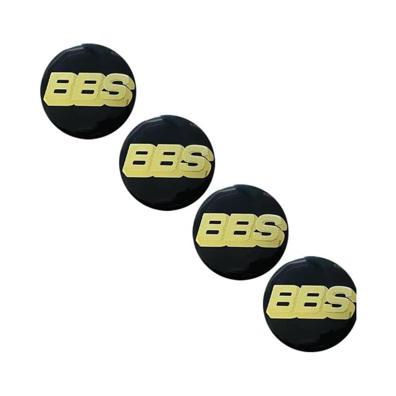 SANSHAOS Radnabenabdeckung Aufkleber Logo Radnabenkappen Zentralabdeckung Abzeichen für BBS 65MM, Nabendeckel Staubdicht Wasserdicht, 4 Stück,Black von SANSHAOS