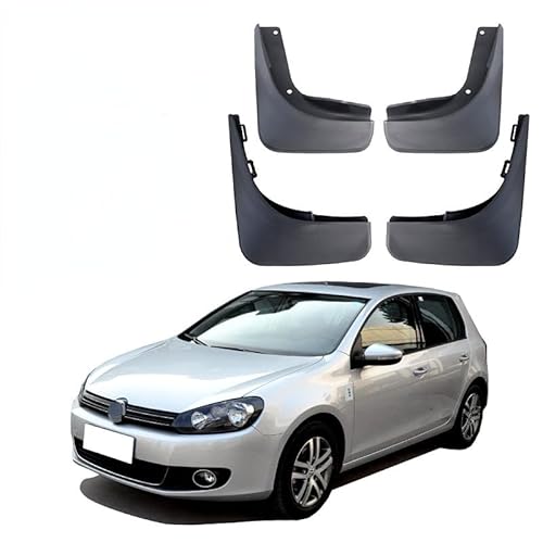 4Stücke Auto Schmutzfänger für Golf MK VI Hatchback All Engine 2010-2012, KotflüGel Anti-Schmutz Abdeckung Car Splash Guard Screw Hole Design Car Styling Dekorationszubehör von SANSHAOWUDI