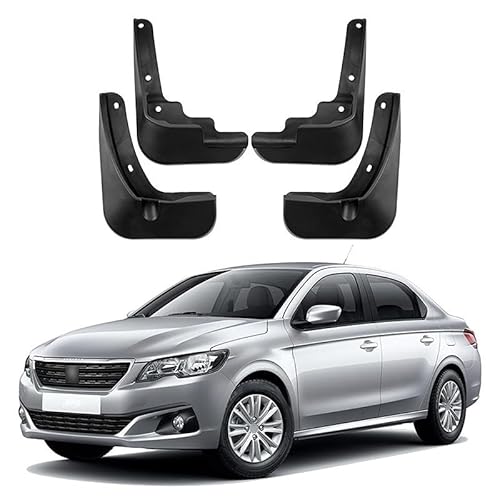 4Stücke Auto Schmutzfänger für Peugeot 301 2014-2018, KotflüGel Anti-Schmutz Abdeckung Car Splash Guard Screw Hole Design Car Styling Dekorationszubehör von SANSHAOWUDI