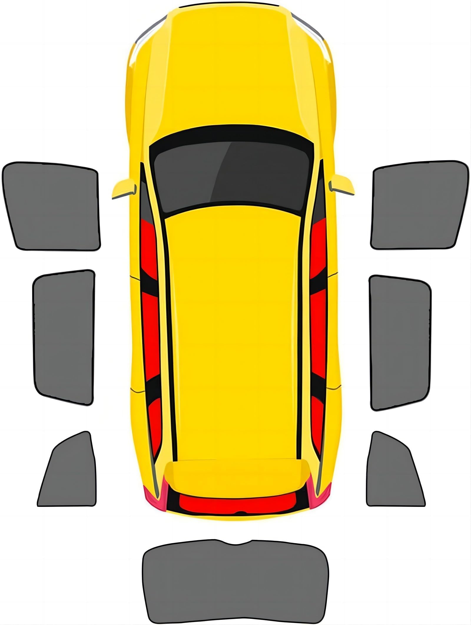 Auto Sonnenschutz Hintere Seitenscheibe für Hyundai Bayon 2021-2023 2024, Sonnenblende Auto Kinder Erwachsene und Haustiere mit UV Schutz Sichtschutz Fenster,7pcs-wholecar von SANSHAOWUDI