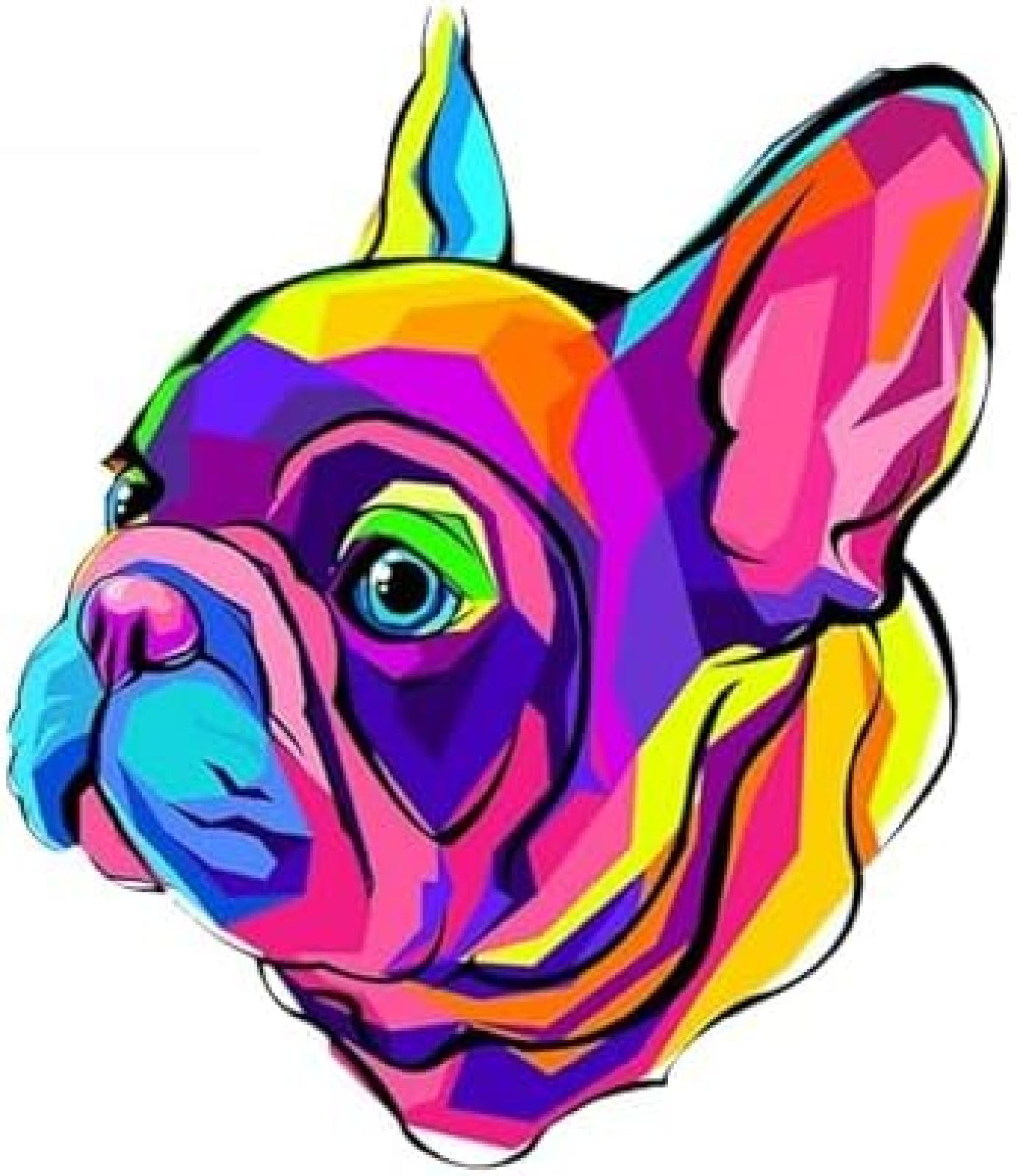 SANTPOT Bunter Hund Auto Kühlschränke Aufkleber Vinyl Auto Wrap Aufkleber Anime Windows Dekor 20CM Laptop Koffer LKW Zubehör Auto Aufkleber von SANTPOT