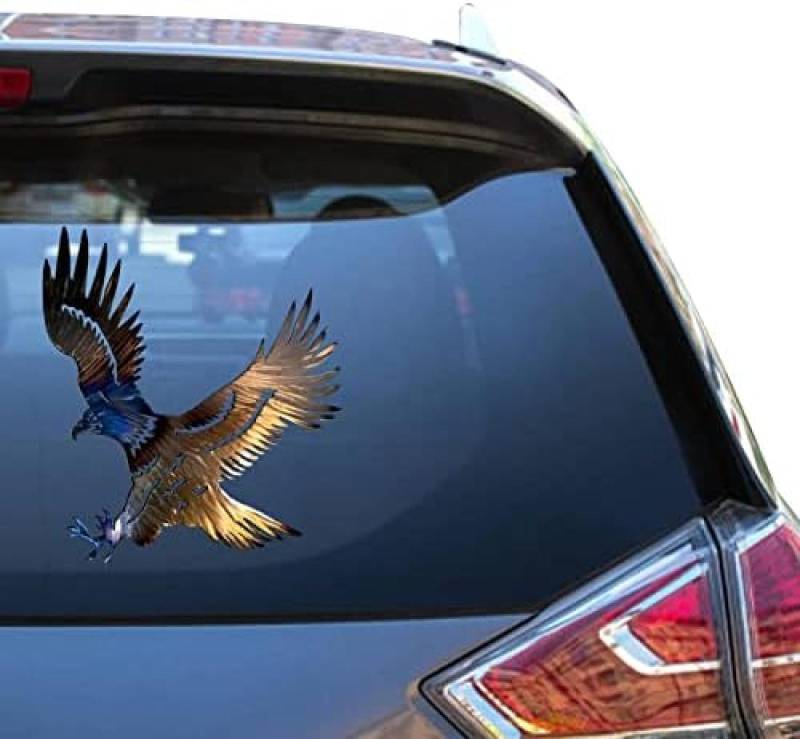 SANTPOT Eagle-Aufkleber Mit Kameliendruck Für Autos, Eagle-Aufkleber, Wasserfest, USA Eagle-Aufkleber, Gestanzte Fensteraufkleber Für Familien, Vynl-Fahrzeugaufkleber von SANTPOT