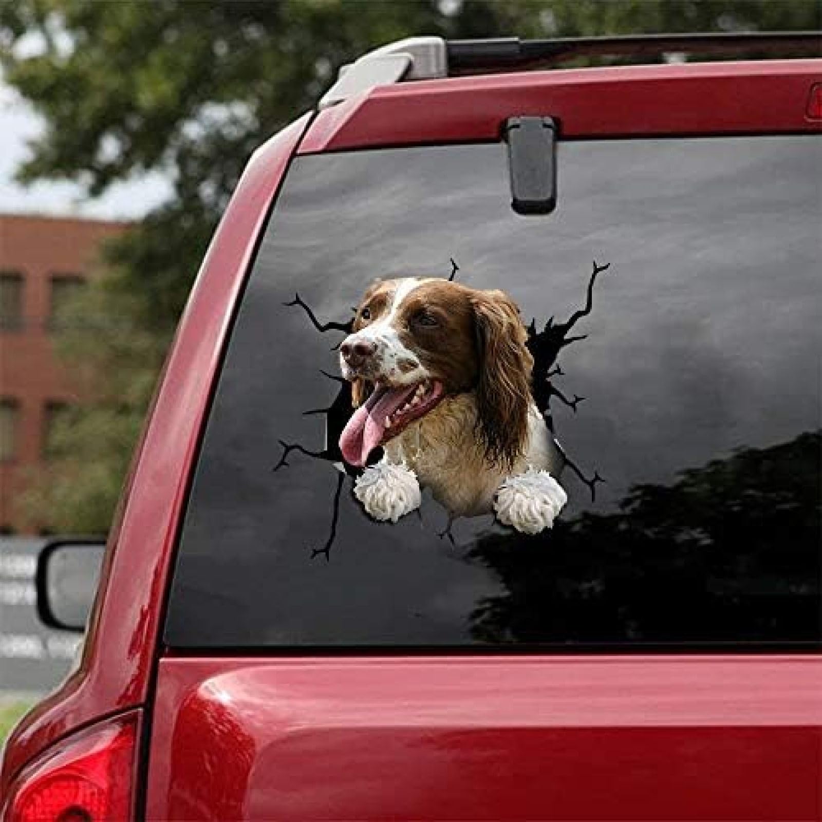 SANTPOT Englischer Springer Spaniel-Autoaufkleber, Hunde-Autoaufkleber, 2 Stück – Realistische Englische Springer Spaniel-Aufkleber Für Autofenster, Wände, Serie 68, Größe 30,5 X 30,5 cm von SANTPOT