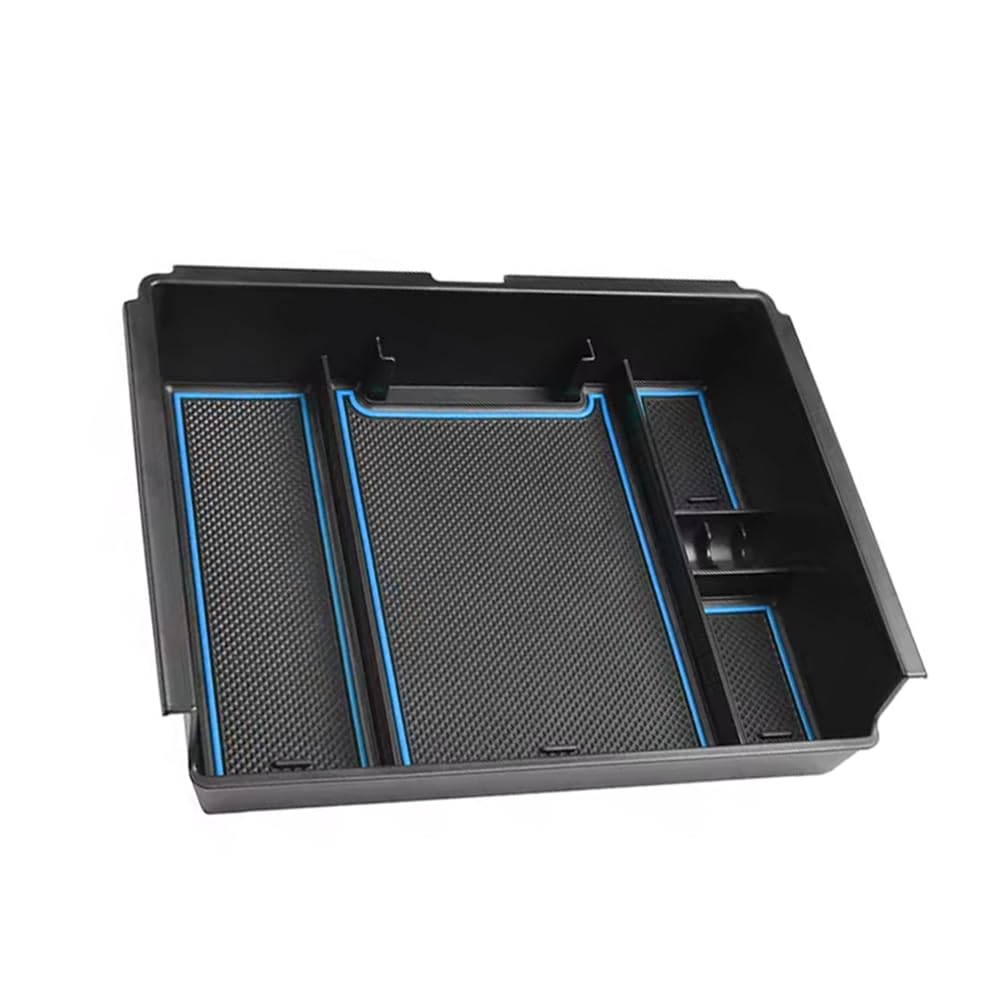 SANWAN Blau Auto Mittelkonsole Organizer Aufbewahrungsbox Zubehör Mittelkonsole Organizer Tablett Innenraum Aufbewahrungsbox Zubehör Kompatibel mit Chevy Silverado von SANWAN