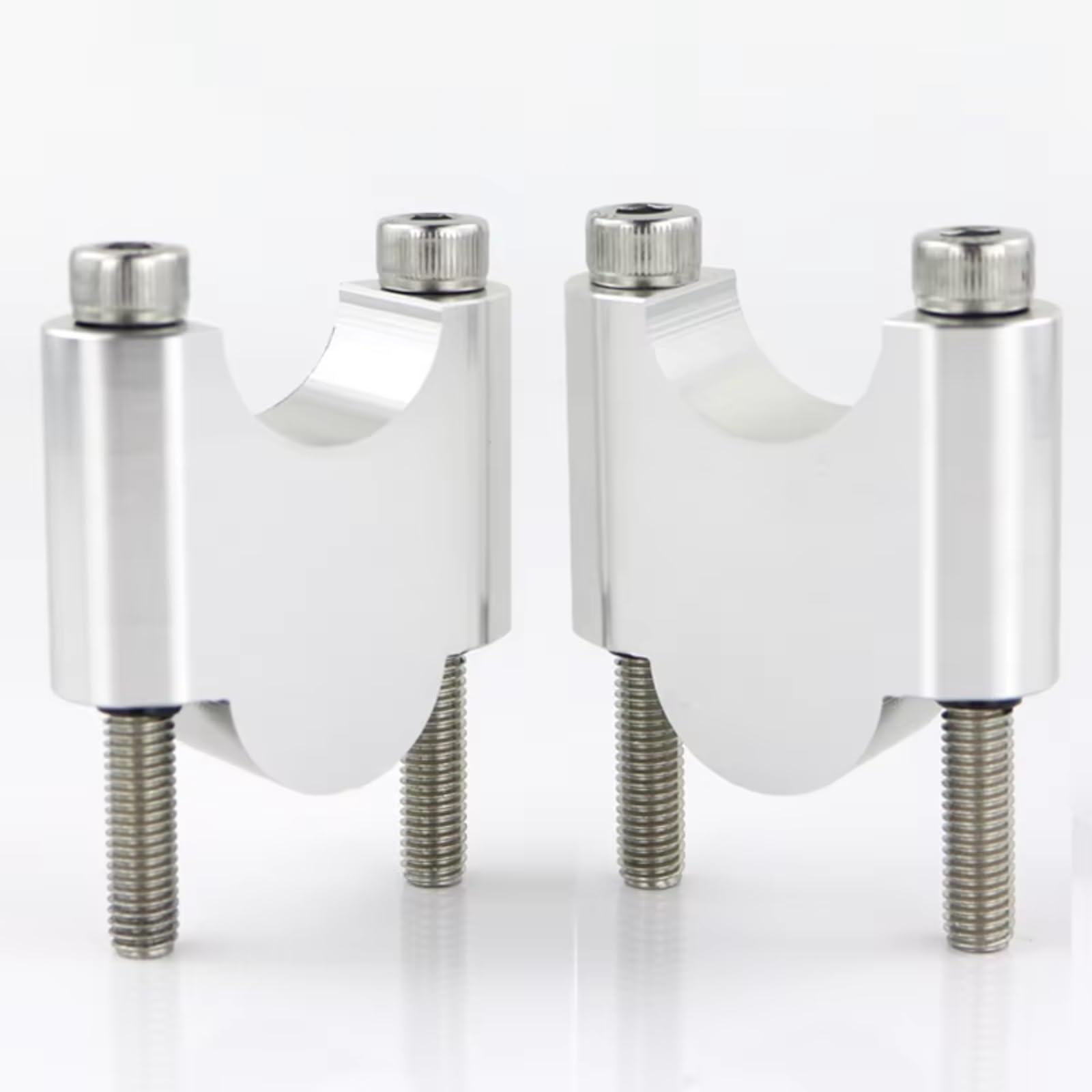 SAQIYEU Lenker Riser Kit Kompatibel Mit Ducati Für Multistrada 1100 Für Moto Für Guzzi Für Stelvio 1200 28 Mm 11/8 Zoll Allgemeiner Motorrad-Lenkerhalterungs-Klemmheber(Silver,40mm) von SAQIYEU