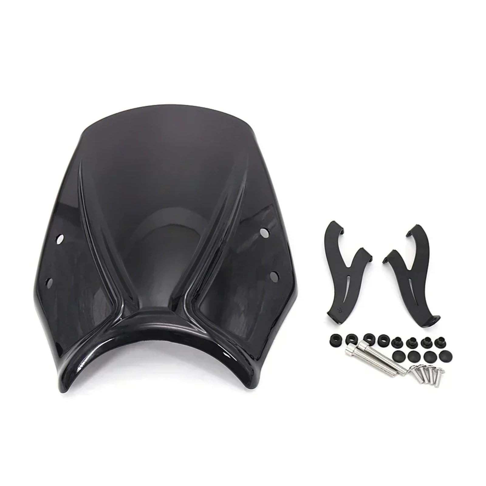 SAQIYEU Motorrad Windschild Für Trident660 2021 2022 Motorrad Windschutzscheibe Zubehör Windschutzscheibe Schallwand Air Windabweiser Motorrad Windschutzscheibe Spoiler(Black) von SAQIYEU