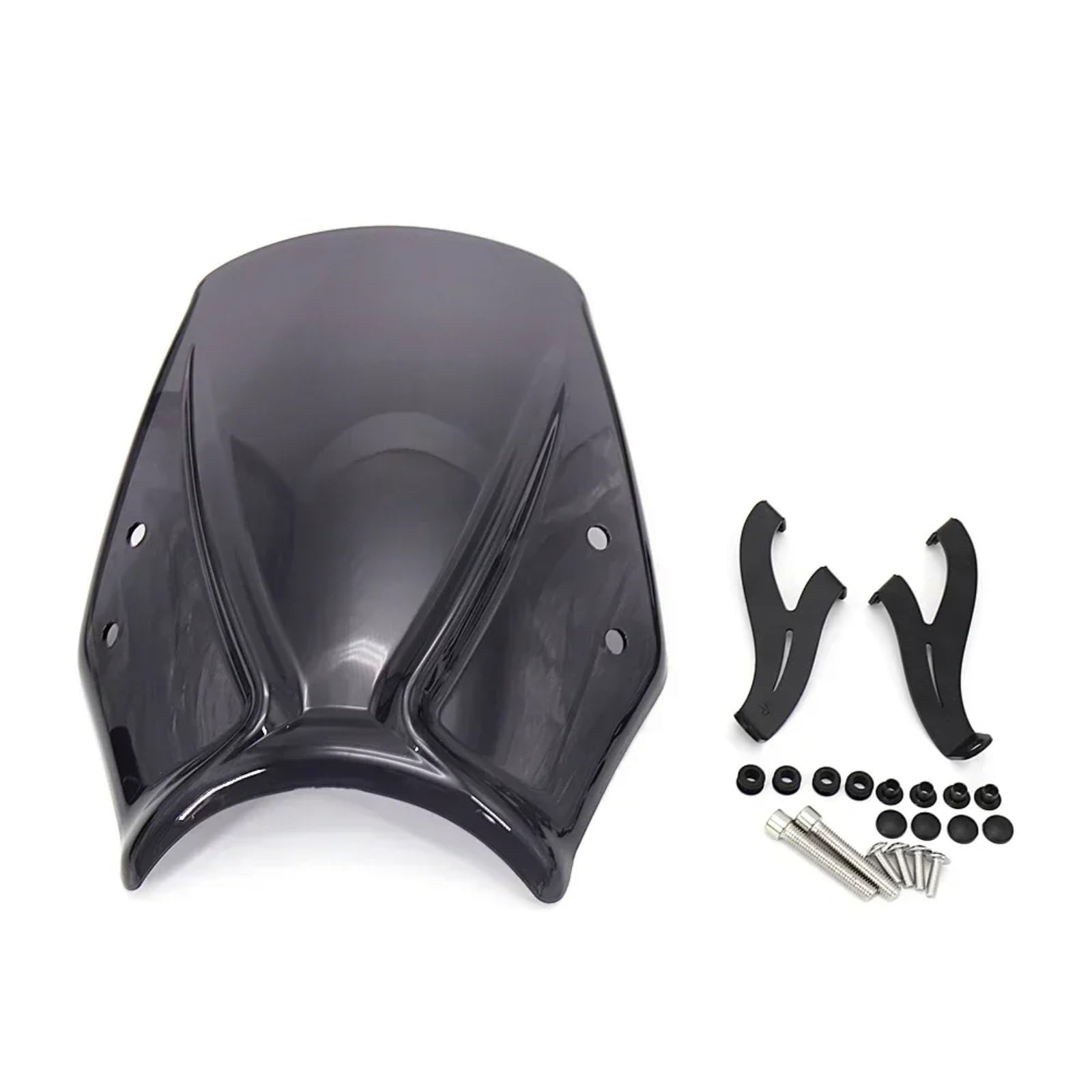 SAQIYEU Motorrad Windschild Für Trident660 2021 2022 Motorrad Windschutzscheibe Zubehör Windschutzscheibe Schallwand Air Windabweiser Motorrad Windschutzscheibe Spoiler(Dark Smoke) von SAQIYEU