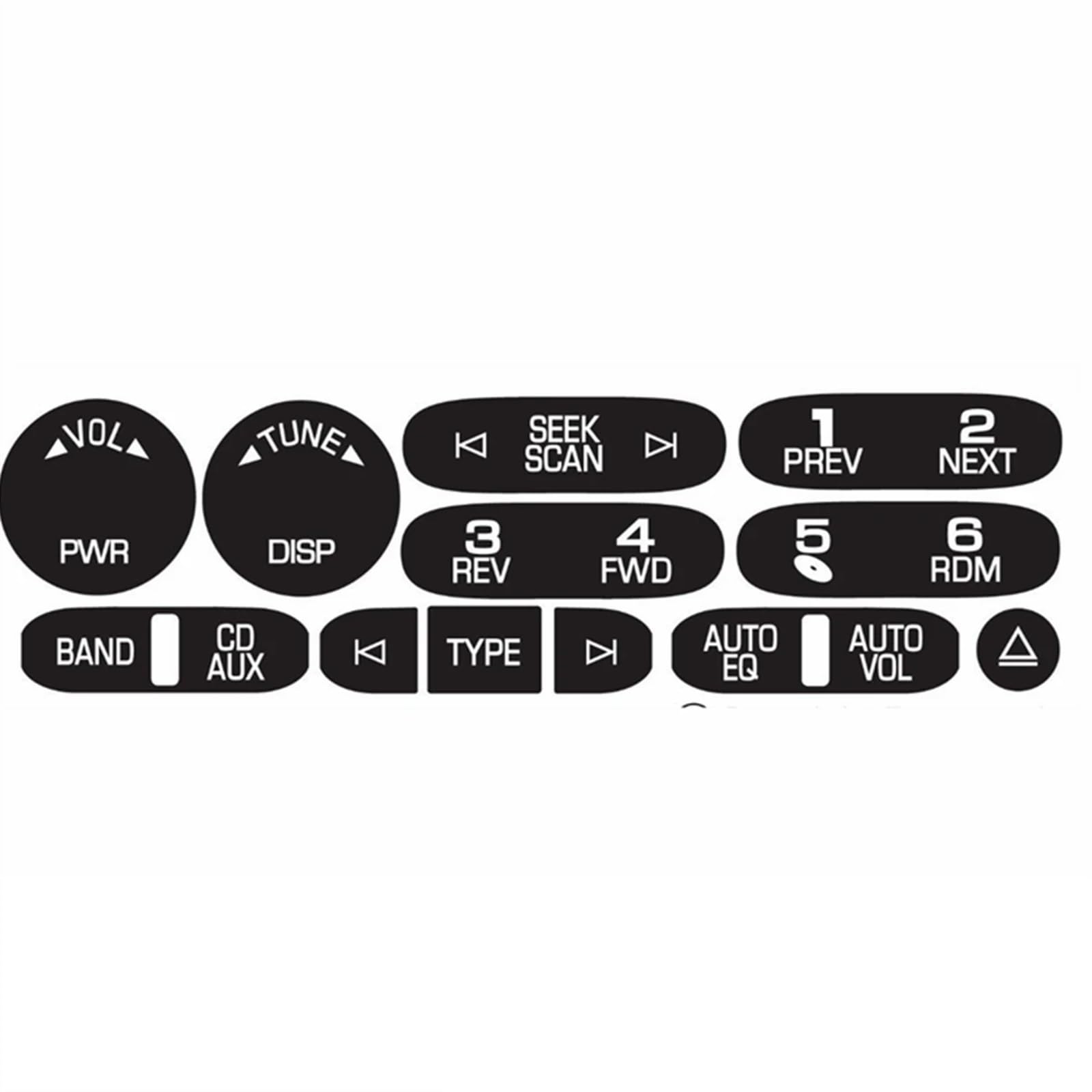 SAQIYEU Schalter Knopf Aufkleber Kompatibel Mit Cadillac Für Isuzu 2002 2003 2004 2005 2006 Knopfreparaturaufkleber Abziehbilder Aufkleber Steuerzellen Innenausstattung von SAQIYEU