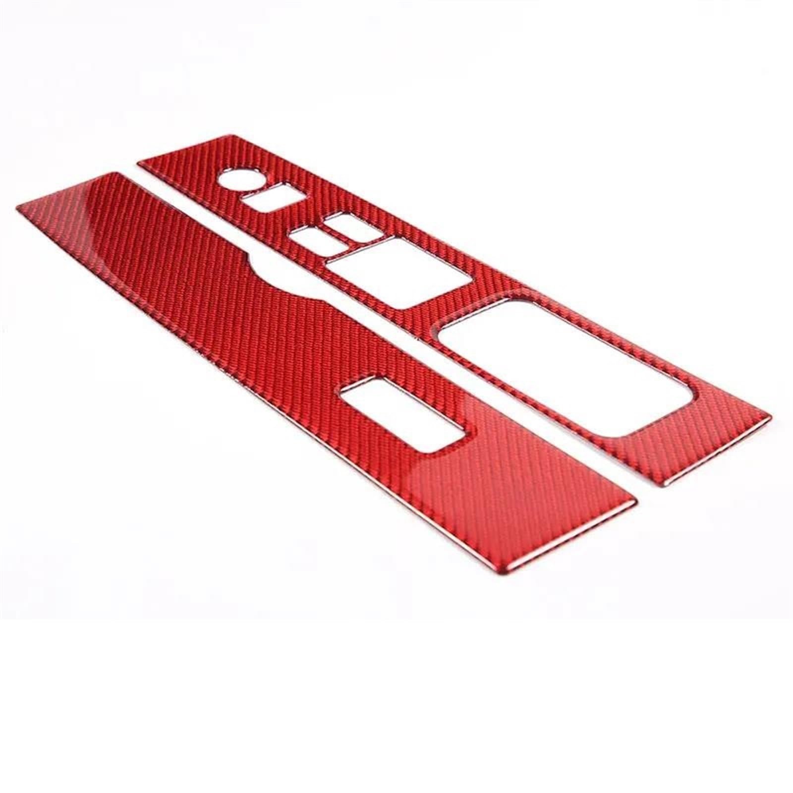 Für Nissan 350Z 2003-2006. Auto Fensterheber Schalter Tasten Rahmen Abdeckung Trim Aufkleber Auto Zubehör(Red RHD) von SARAYO