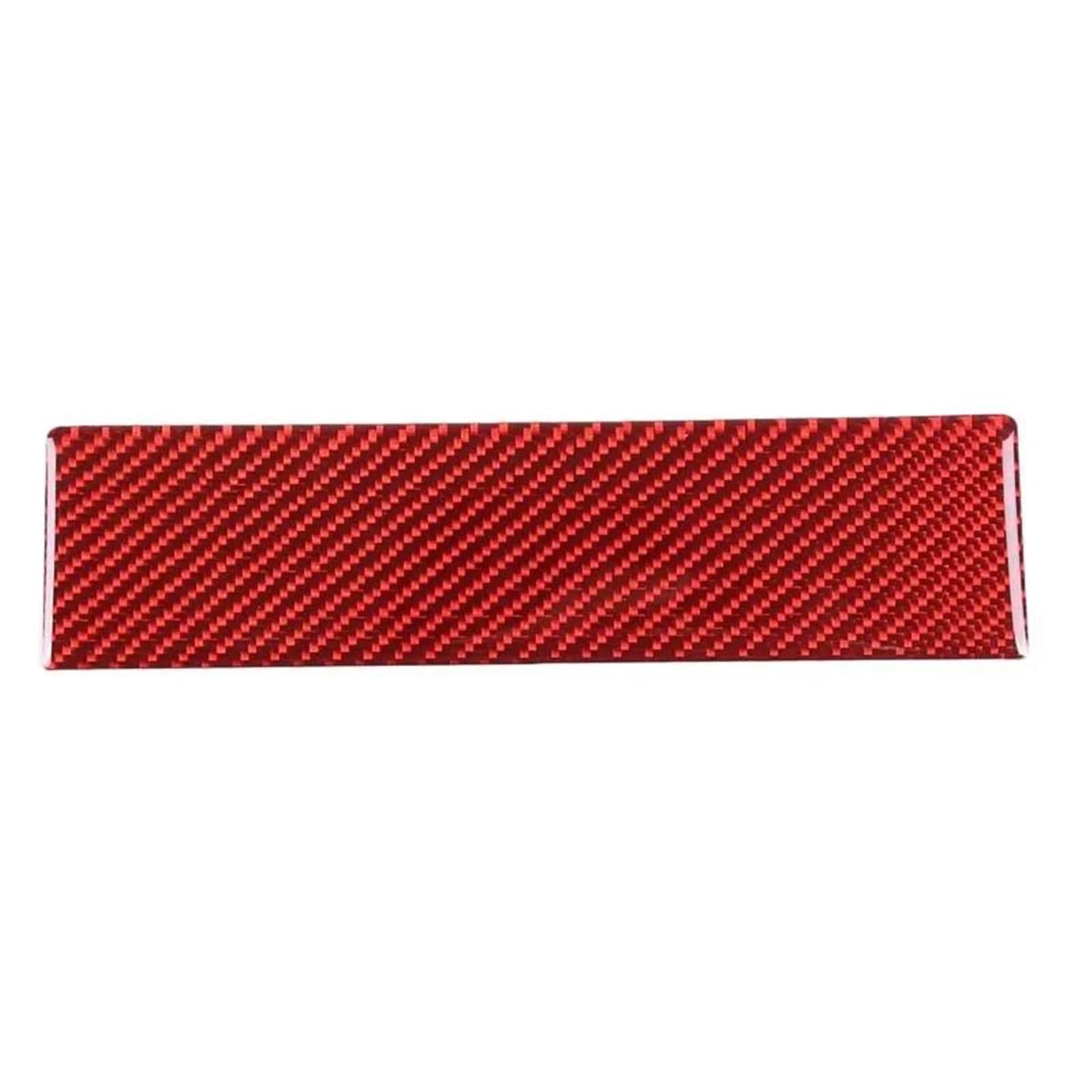 Für Tesla Model 3 2023–2024. Auto Mittelarmlehne Box Panel Trim Cover Innenraum Autozubehör(Carbon Fiber(red)) von SARAYO