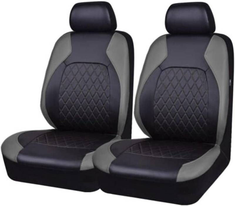 Auto Leder Sitzbezüge für Jeep Wrangler 2006-2010, 9 Stück Allwetter rutschfest Wasserdicht Atmungsaktiv Schonbezug Set Sitzkissenschutz,B/Grey von SARCX