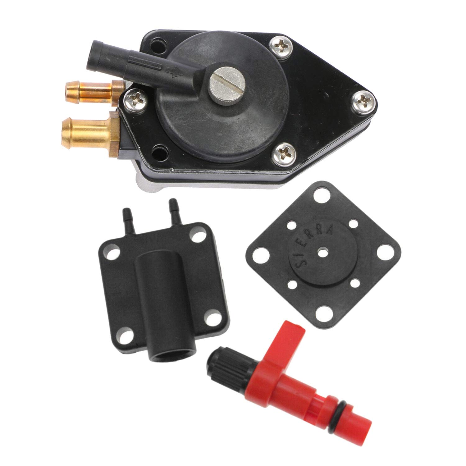 SAROAD 1 Set Primer-Solenoid Service Wartungsventil für Evinrude & 1 Stück Kraftstoffpumpe 438559 385784 433390 von SAROAD