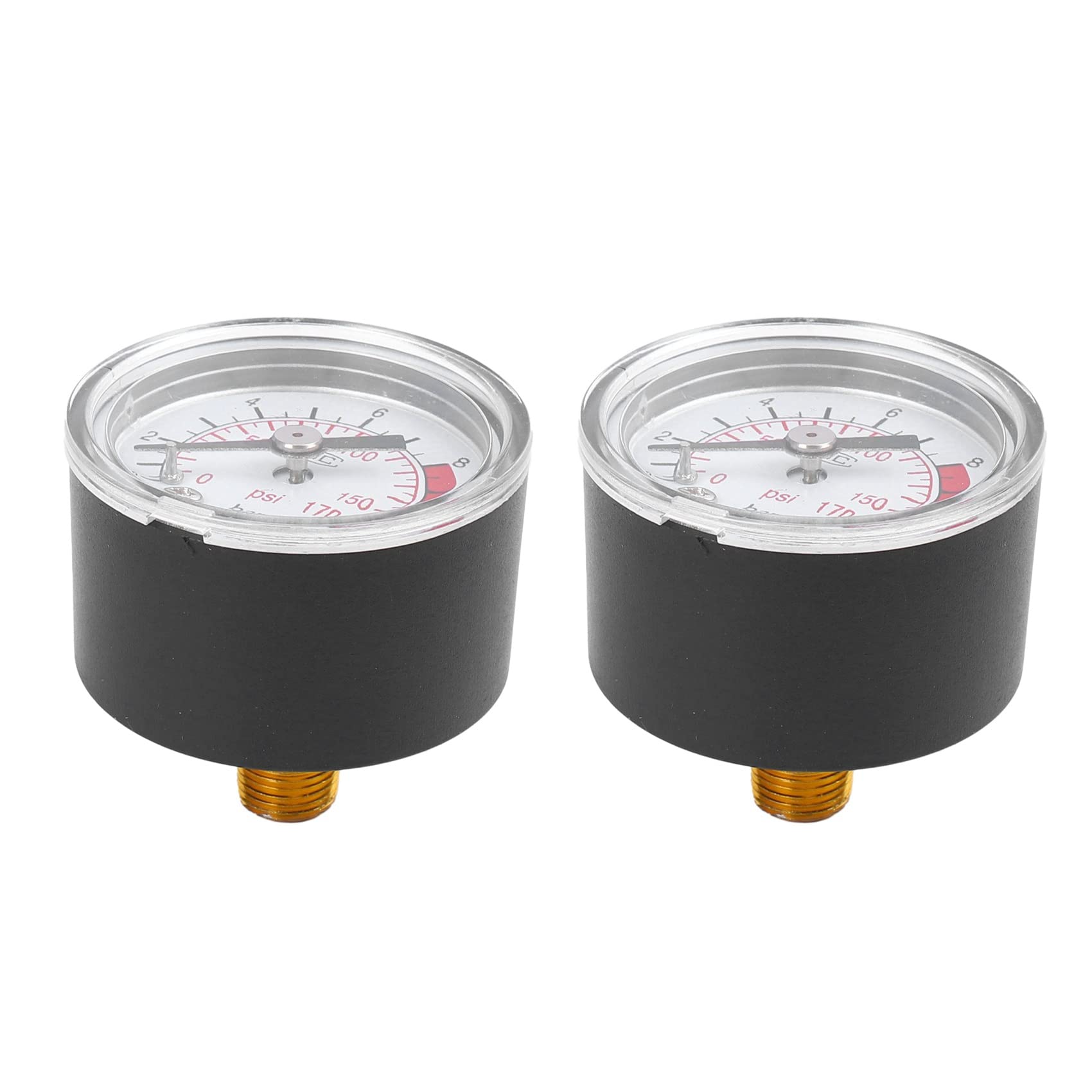 SAROAD 2X 0-12 Bar 0-170 PSI 10 mm Gewinde Gas Luftpumpe Druck Gauge Kompressor Manometer von SAROAD