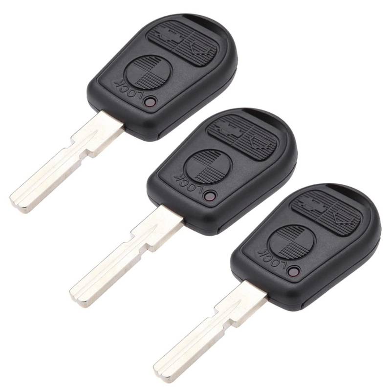 SAROAD 2X Ungeschnitten 3 Taste Auto Remote Schluessel Schluessellos Schale Huelle Fuer E31 E32 E34 E36 E38 E39 E46 Z3 von SAROAD