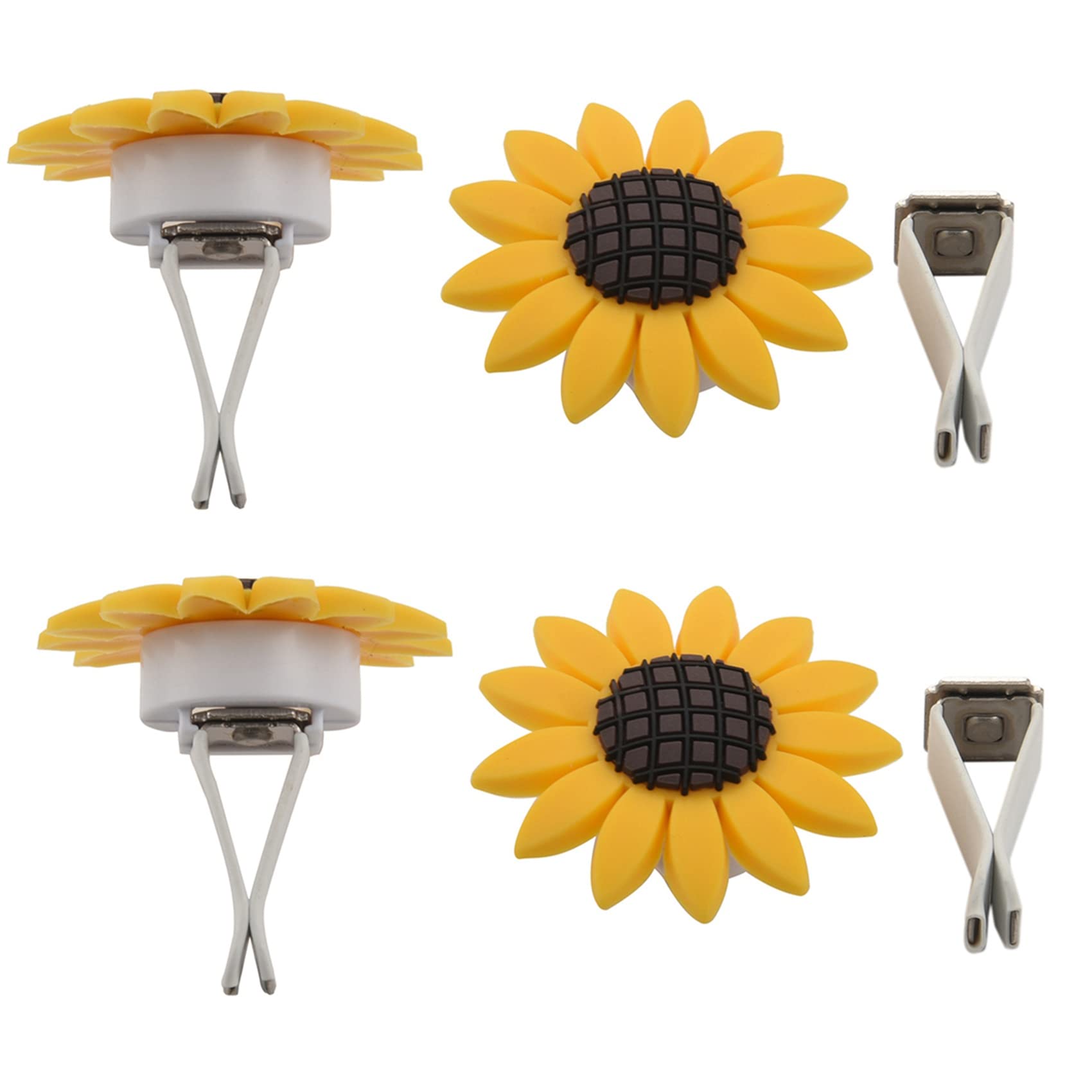 SAROAD 4 Pack Sunflower Car Accesories Netter Auto-Lufterfrischer Sunflower Air Vent Clips Sonnenblumen Geschenkdekorationen Girasoles Car Clip Innenbelüftungsöffnungsdekorationen von SAROAD