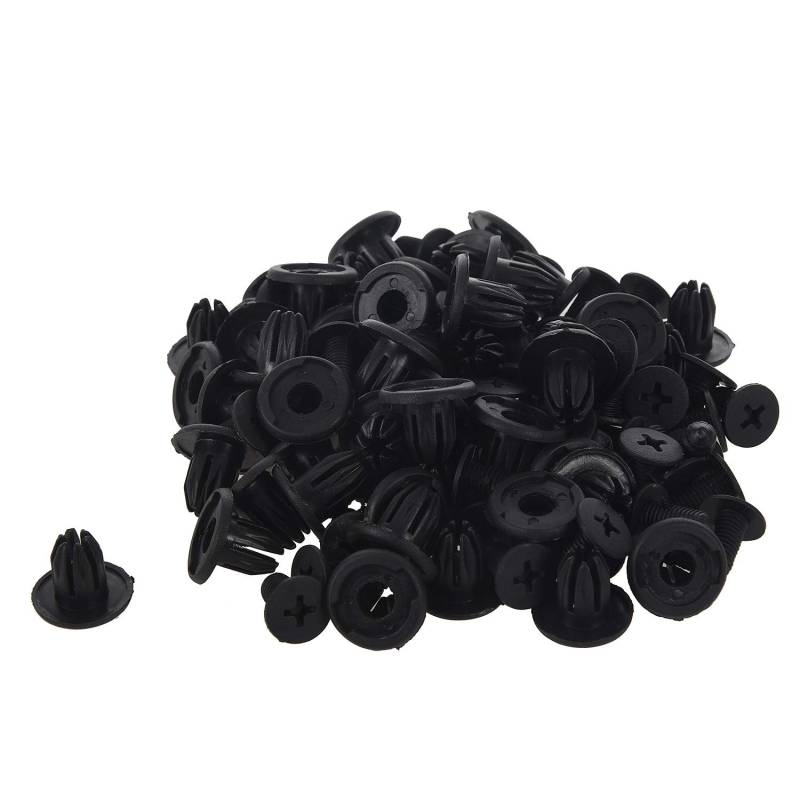 SAROAD 50Pcs Schwarz Kunststoff Rivet Trim Verschluss Clips 10Mm Loch für Auto von SAROAD