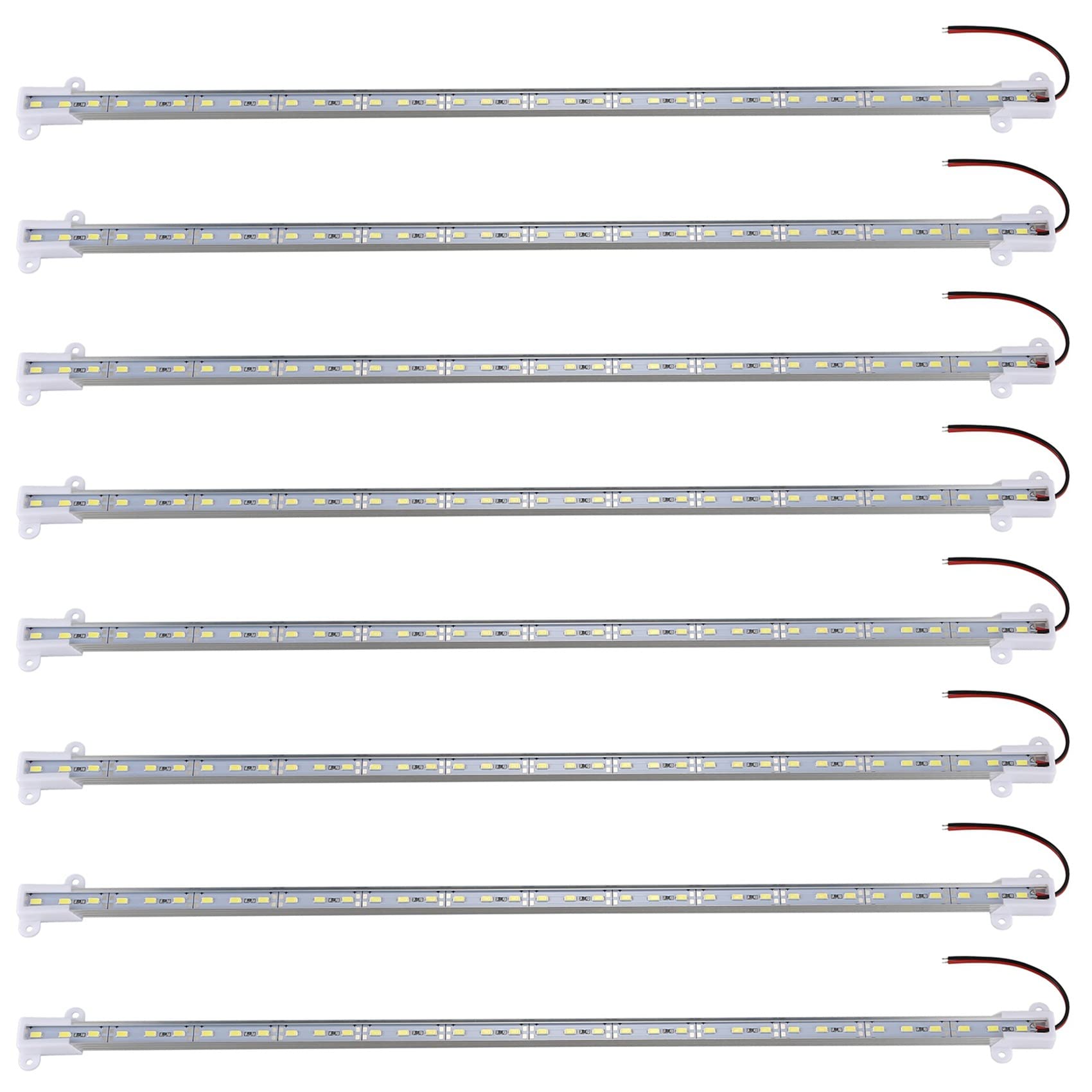 SAROAD 8 Stück 50 cm 12 V 36 LED 5630 SMD harte Lichtleiste aus Aluminium, starr, weiß von SAROAD